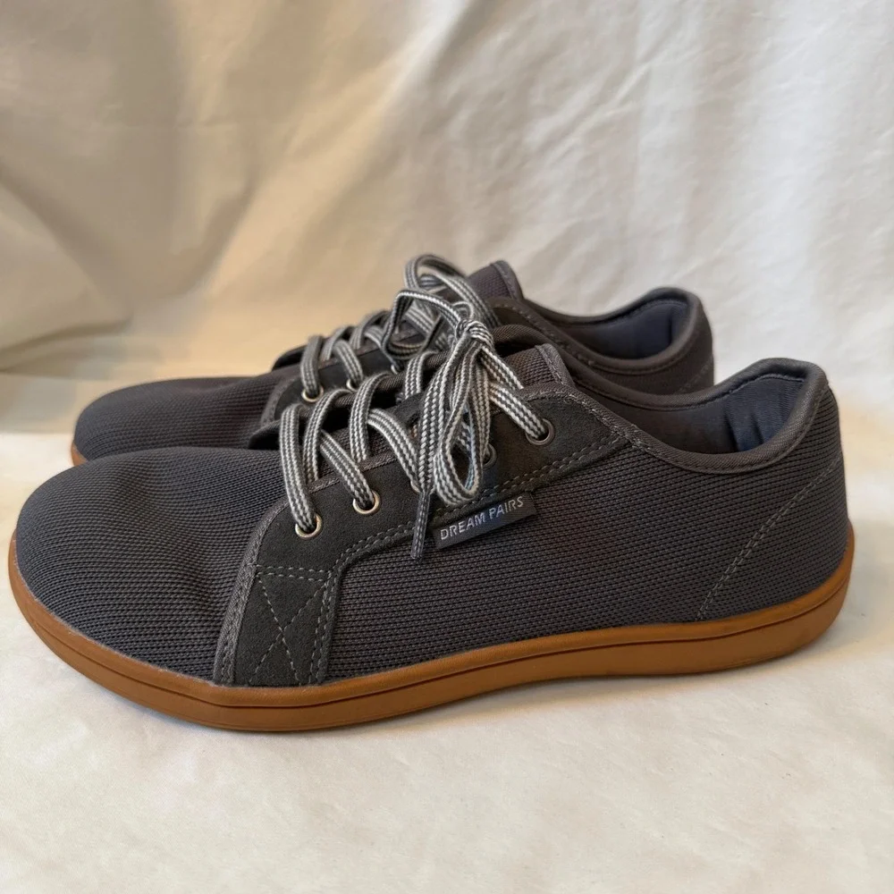 Dream Pairs Womens Barefoot Shoes Wide Toe Box Grey Sneakers SDWS2401W-W 10W